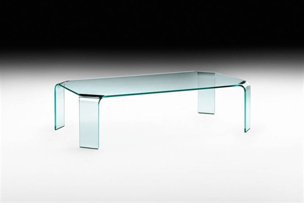 Table basse en verre cintré  RAGNETO - Mobilier Haut de Gamme Lyon