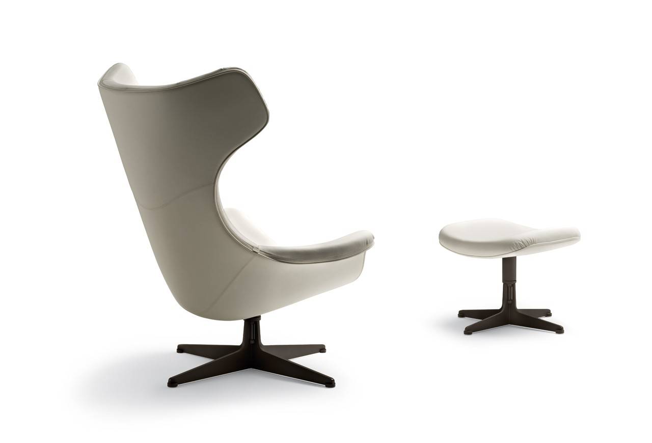 Fauteuil Regina II sur Lyon - Bergère contemporaine en cuir Pelle Frau® et design raffiné