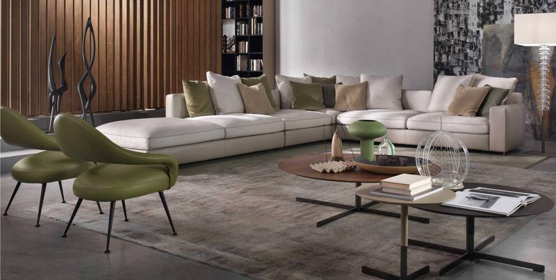 Canapé Massimosistema Poltrona Frau : confort en cuir Pelle Frau®, disponible à Lyon chez Arrivetz