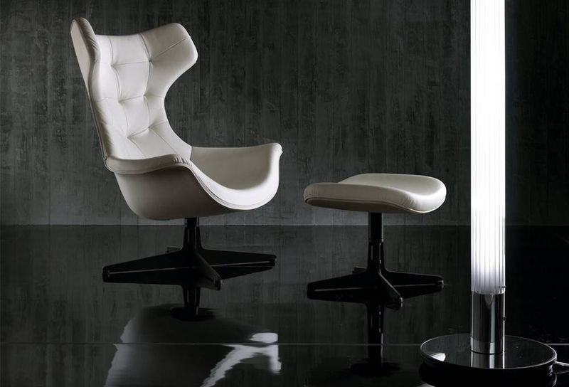 Fauteuil Regina II sur Lyon - Bergère contemporaine en cuir Pelle Frau® et design raffiné